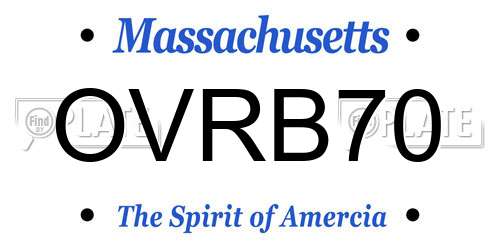 OVRB70 Massachusetts License Plate
