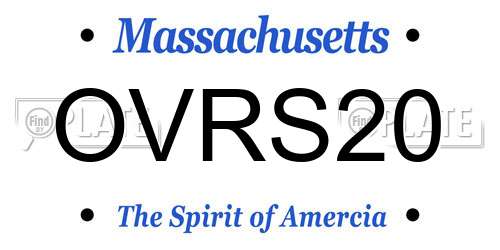 OVRS20 Massachusetts License Plate