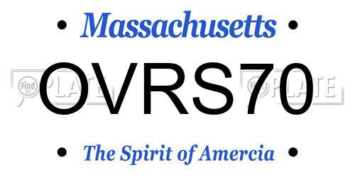 OVRS70 Massachusetts License Plate