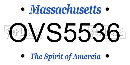 OVS5536 Massachusetts License Plate