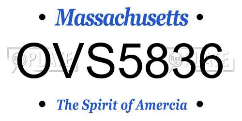 OVS5836 Massachusetts License Plate