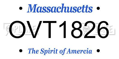 OVT1826 Massachusetts License Plate