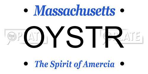 OYSTR Massachusetts License Plate