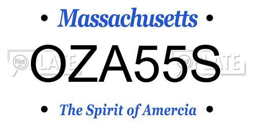 OZA55S Massachusetts License Plate
