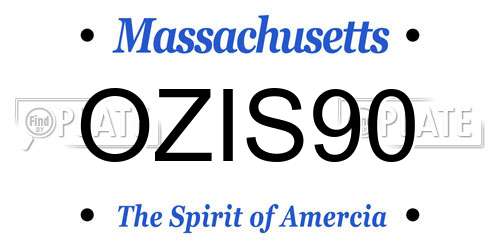 OZIS90 Massachusetts License Plate