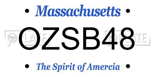 OZSB48 Massachusetts License Plate