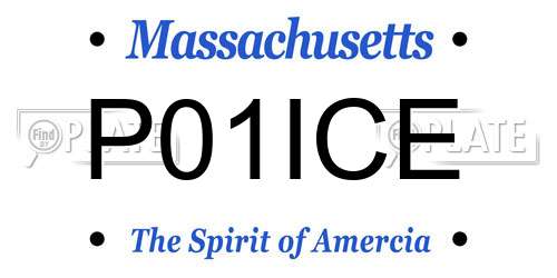 P01ICE Massachusetts License Plate