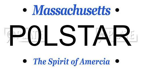 P0LSTAR Massachusetts License Plate