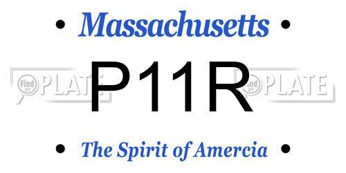 P11R Massachusetts License Plate