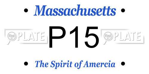 P15 Massachusetts License Plate