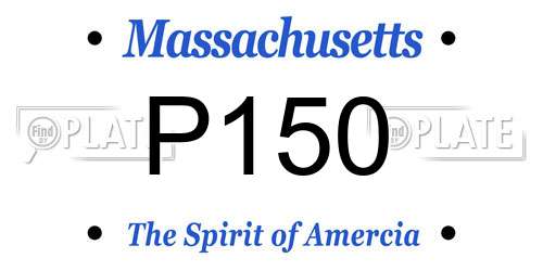 P150 Massachusetts License Plate