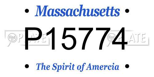 P15774 Massachusetts License Plate