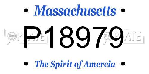 P18979 Massachusetts License Plate