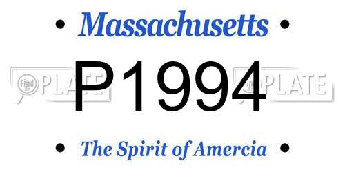 P1994 Massachusetts License Plate