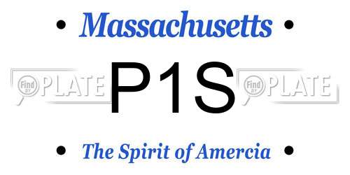 P1S Massachusetts License Plate