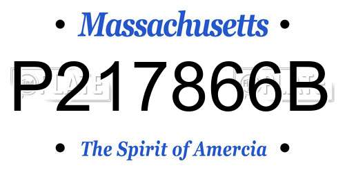 P217866B Massachusetts License Plate