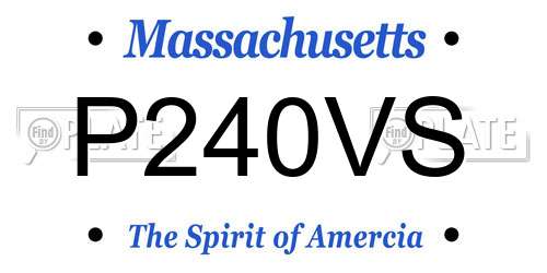 P240VS Massachusetts License Plate
