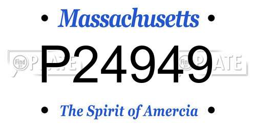 P24949 Massachusetts License Plate