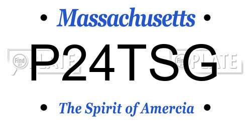 P24TSG Massachusetts License Plate