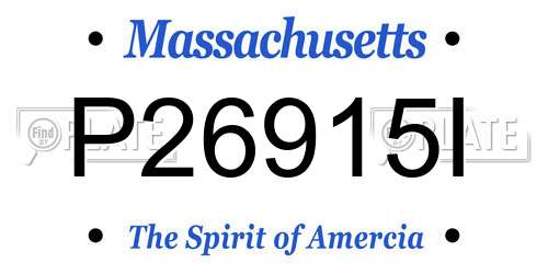 P26915I Massachusetts License Plate