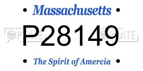 P28149 Massachusetts License Plate