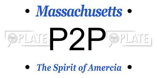 P2P Massachusetts License Plate