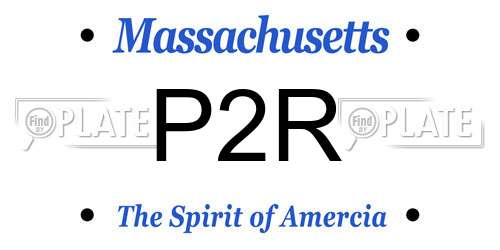 P2R Massachusetts License Plate