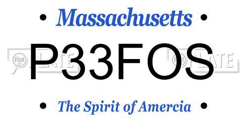 P33FOS Massachusetts License Plate