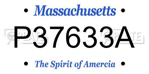 P37633A Massachusetts License Plate