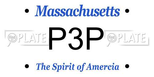 P3P Massachusetts License Plate