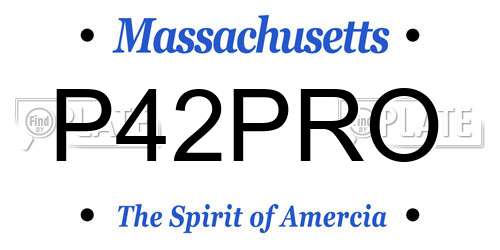 P42PRO Massachusetts License Plate