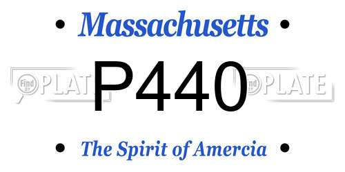 P440 Massachusetts License Plate