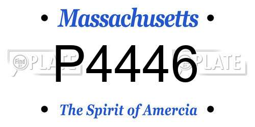 P4446 Massachusetts License Plate