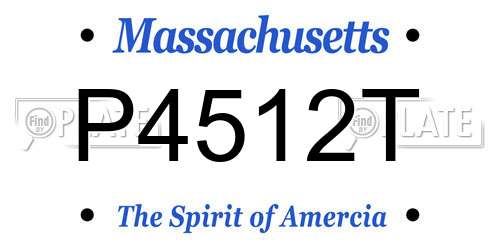 P4512T Massachusetts License Plate