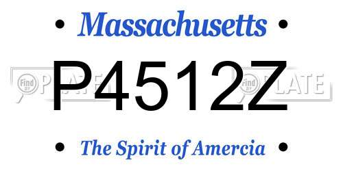 P4512Z Massachusetts License Plate