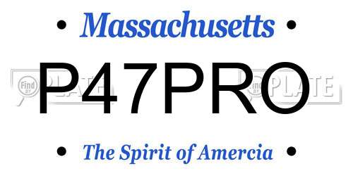 P47PRO Massachusetts License Plate