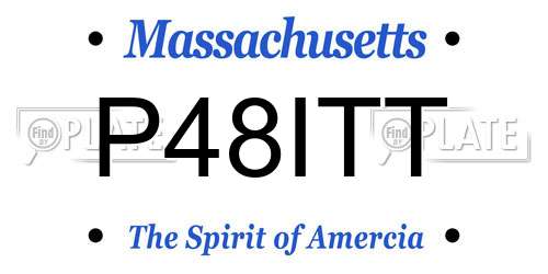 P48ITT Massachusetts License Plate