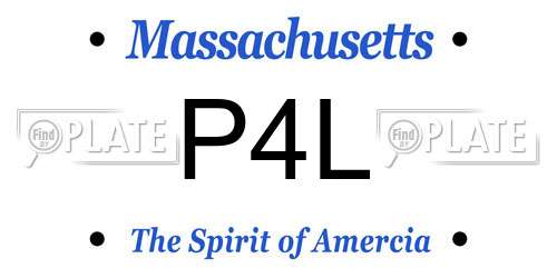 P4L Massachusetts License Plate