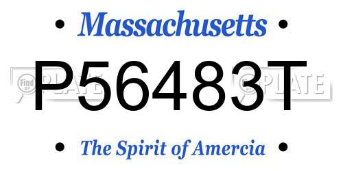 P56483T Massachusetts License Plate