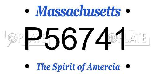 P56741 Massachusetts License Plate