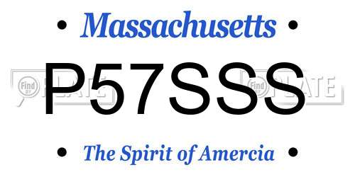 P57SSS Massachusetts License Plate