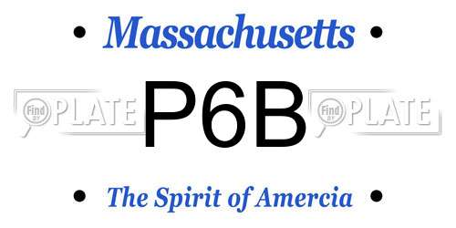 P6B Massachusetts License Plate