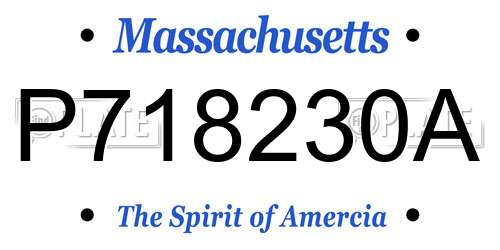 P718230A Massachusetts License Plate