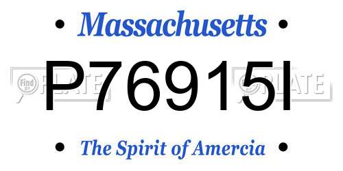 P76915I Massachusetts License Plate