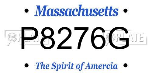 P8276G Massachusetts License Plate