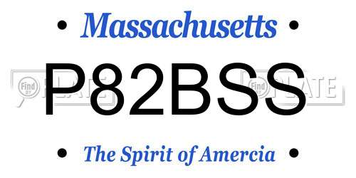 P82BSS Massachusetts License Plate