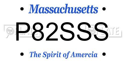 P82SSS Massachusetts License Plate