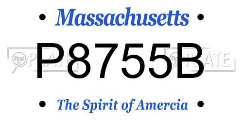 P8755B Massachusetts License Plate