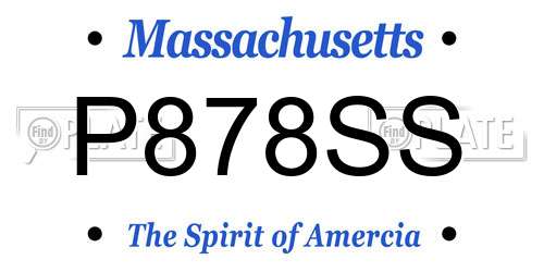 P878SS Massachusetts License Plate