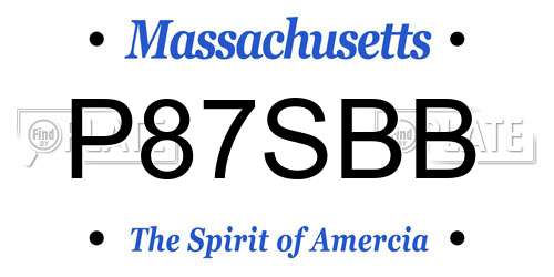 P87SBB Massachusetts License Plate